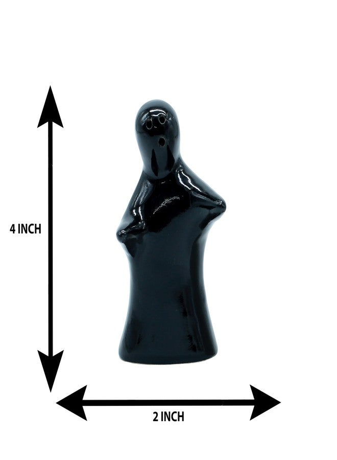 AABCO Salt Pepper Set for Dining Table & Kitchen Ceramic Salt and Pepper Shakers Set Dispenser Set Suitable for Home | Cafe | Dining Table | Kitchen (Black & White (Italian)) - Image 4